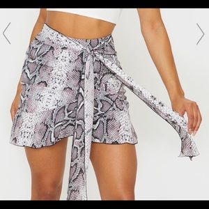 Snake Print Mini Skirt